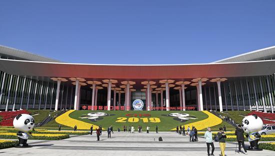 Photo taken on Nov. 9, 2019 shows the National Exhibition and Convention Center in Shanghai, east China, where the second China International Import Expo (CIIE) was held Nov. 5-10. (Xinhua/Wang Peng)