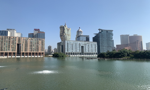 Macao city skyline with color buildings (Photo: Chen Qingqing/GT)