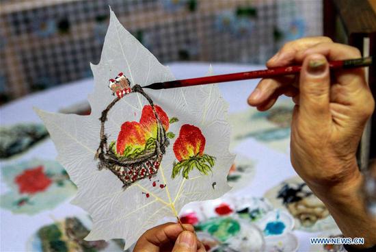 Leaf vein picture, intangible cultural heritage in Handan