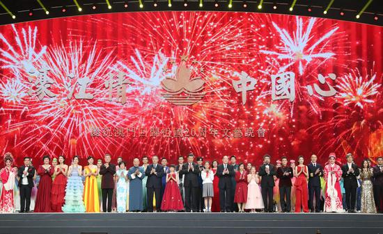 Chinese President Xi Jinping attends a grand gala in celebration of the 20th anniversary of Macao's return to the motherland in Macao, south China, Dec. 19, 2019. (Xinhua/Huang Jingwen)