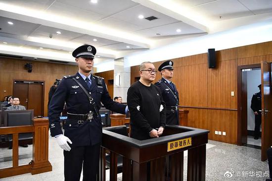 Sun Xiaoguo stands trial at Yunnan High People's Court, Dec 23, 2019. (Photo/Xinhua)