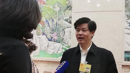 Zheng Gongcheng receives an interview with CGTN. (CGTN Photo)