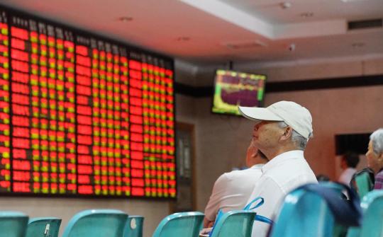 An investor checks share prices at a securities brokerage in Nanjing, capital of Jiangsu Province. (Photo provided to China Daily)