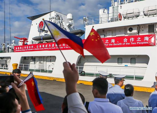 China Coast Guard ship pays friendly visit to Philippines