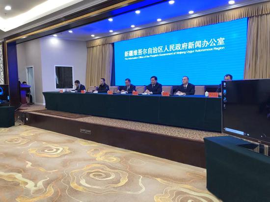 At the press conference on education in Xinjiang, January 20, 2020. (Photo/CGTN)