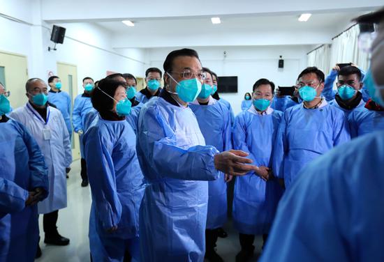 Chinese Premier inspects novel coronavirus control work in Wuhan