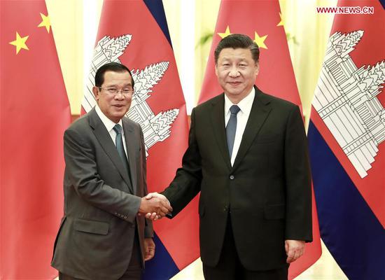 Cambodian PM's special China tour demonstrates unbreakable friendship: Xi