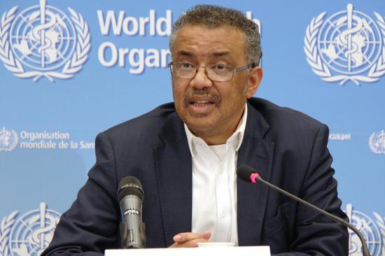 Tedros Adhanom Ghebreyesus, director-general of the World Health Organization (WHO), speaks at a press conference after the WHO emergency committee's meeting on the novel coronavirus in China at its headquarters in Geneva, Switzerland, Jan. 22, 2020. (Xinhua/Liu Qu)
