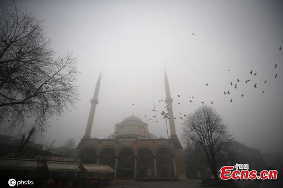 In pics：Heavy fog in Turkey's Duzce 