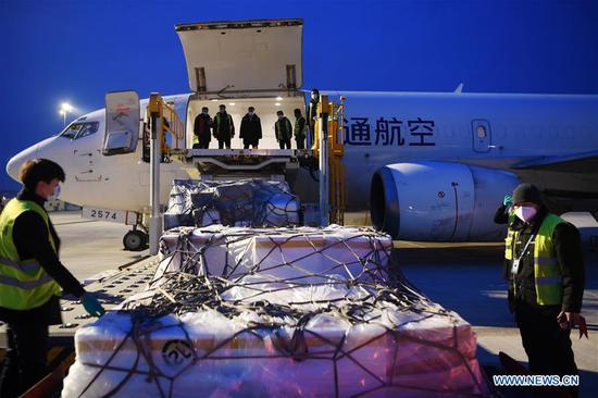 Cargo plane carrying medicines, materials bound for Wuhan to help COVID-19 fight