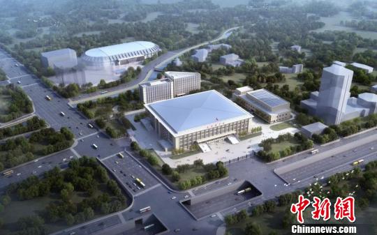 Aerial view of the Capital Gymnasium in Beijing. (China News Service)