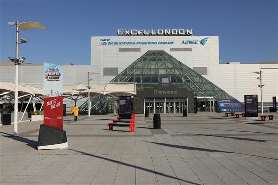 Photo taken on March 25, 2020 shows a general view of the ExCel exhibition centre in London, Britain. Health Secretary Matt Hancock said Tuesday in a press briefing that a temporary hospital will be set up in the ExCeL centre, an exhibition centre in east London, with a capacity to hold up to 4,000 patients. (Photo by Tim Ireland/Xinhua)