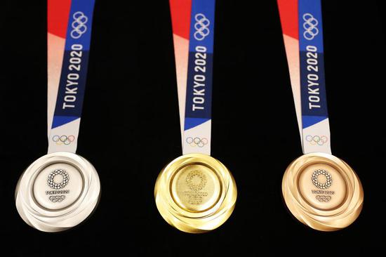 Tokyo 2020 Olympic medals during the 