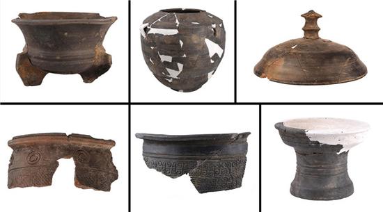 Potteries excavated from the Xiwubi site in Jiangxian county, North China's Shanxi province. (Photo/Xinhua)