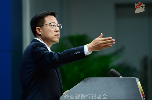 Chinese Foreign Ministry spokesman Zhao Lijian addresses a regular press conference on June 4, 2020. (Photo/fmprc.gov.cn)