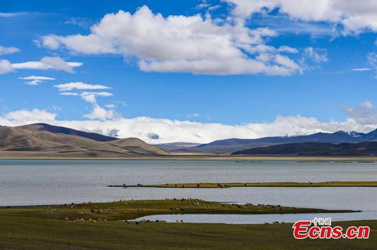 Scenery of Puma Yumco Lake in SW China's Tibet