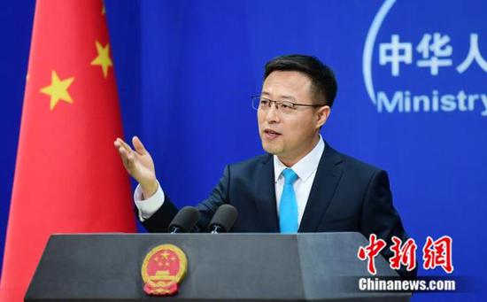  Zhao Lijian, spokesperson for the Chinese Foreign Ministry, addresses a daily press conference on July 2, 2020. (Photo/China News Service)