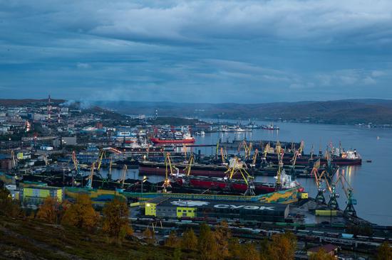 Photo taken on Sept. 12, 2019 shows the scenery in the Arctic Circle port city of Murmansk, Russia. (Xinhua/Bai Xueqi)