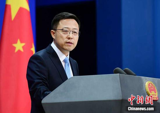 Foreign Ministry Spokesperson Zhao Lijian speaks at a daily press briefing in Beijing, Aug. 19, 2020. 