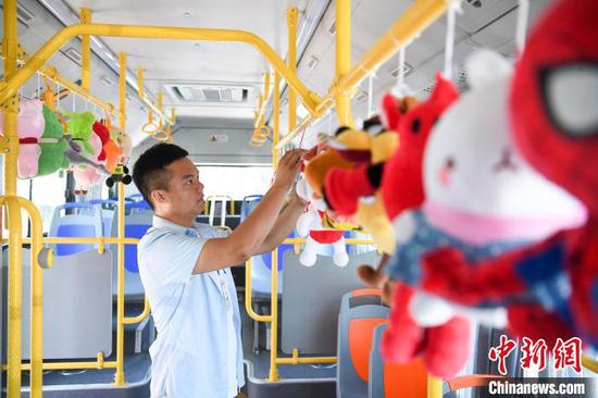 Driver turns bus into toy world