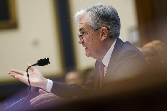 U.S. Federal Reserve Chairman Jerome Powell testifies before the House Financial Services Committee during the Monetary Policy and the State of the Economy hearing on Capitol Hill in Washington D.C., the United States, on Feb. 11, 2020. (Photo by Ting Shen/Xinhua)