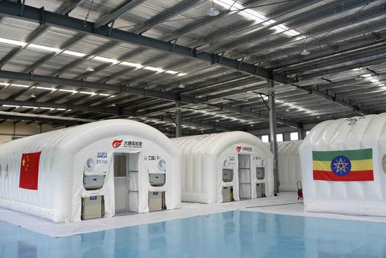 Photo taken on Sept. 22, 2020 shows facilities at the BGI Ethiopia COVID-19 test kit factory in the Bole Lemi industrial park on the outskirts of Addis Ababa, capital of Ethiopia. (Xinhua/Wang Shoubao)