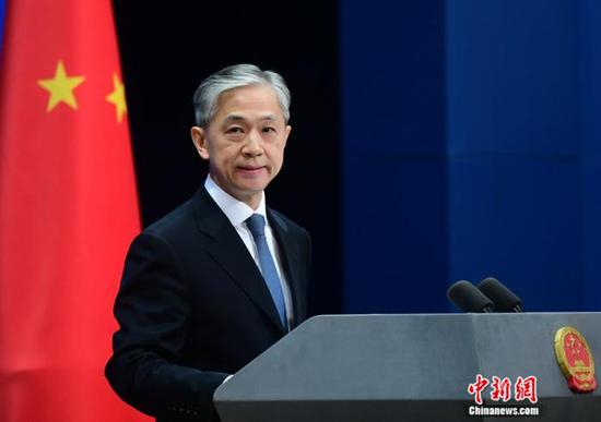 Wang Wenbin, spokesperson for China's Foreign Ministry, addresses a press conference on Nov. 5, 2020. (Photo/China News Service)