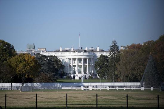 Photo taken on Nov. 7, 2020 shows the White House in Washington, D.C., the United States. (Xinhua/Liu Jie)