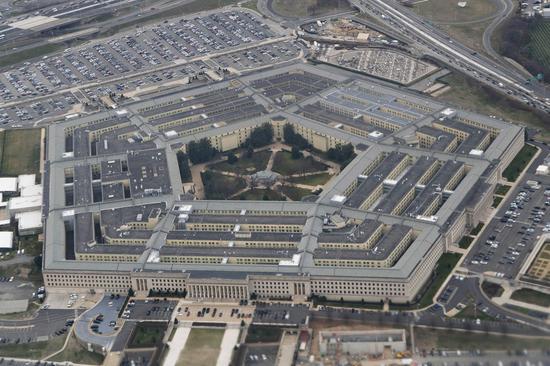 Photo taken on Feb. 19, 2020 shows the Pentagon seen from an airplane over Washington D.C., the United States. (Xinhua/Liu Jie)