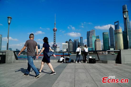Temperature in Shanghai breaks record over same period