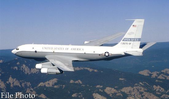 A file photo of a U.S. OC-135 plane