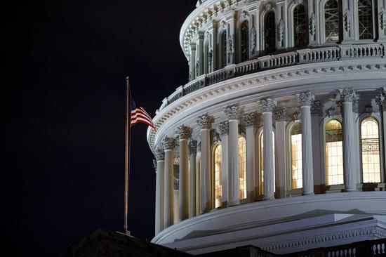 Photo taken on Dec. 20, 2020 shows the U.S. Capitol building in Washington, D.C., the United States. (Photo by Ting Shen/Xinhua)