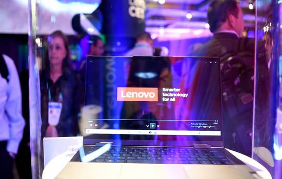 Photo taken on Jan. 8, 2020 shows the world's first 5G personal computer (PC) launched by Lenovo during the 2020 Consumer Electronics Show (CES) in Las Vegas, the United States. (Xinhua/Wu Xiaoling)