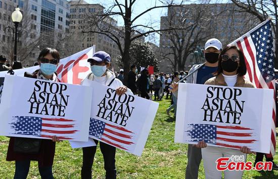 Hundreds gather in Washington to protest against 'Asian Hate