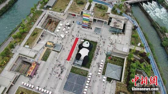 130-ton 'selfie giant panda' debuts in SW China