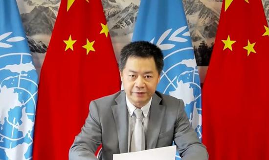 Photo from the official Twitter account of the Chinese mission to the UN in Geneva. 