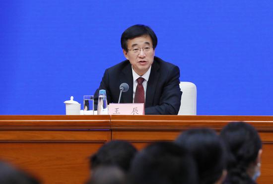 Wang Chen, president of the Chinese Academy of Medical Sciences and Peking Union Medical College, at a news conference on July 22, 2021. (chinadaily.com.cn/Zhu Xingxin)