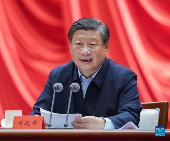Chinese President Xi Jinping, also general secretary of the Communist Party of China (CPC) Central Committee and chairman of the Central Military Commission, addresses the opening of a training session for young and middle-aged officials at the Party School of the CPC Central Committee (National Academy of Governance), Sept. 1, 2021. (Xinhua/Shen Hong)