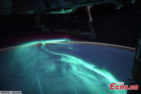 Astronaut shares surreal images of rare auroras