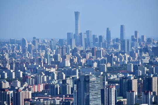 Photo taken on Sept 9, 2020 shows the view of the skyscrapers of the Central Business District (CBD) in Beijing, capital of China. (Photo/Xinhua)