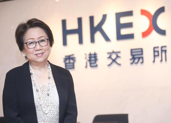 Laura Cha Shih May-lung, chairman of Hong Kong Exchanges and Clearing, says Hong Kong can help promote more renminbi products as an offshore renminbi center. (Photo: China Daily/Calvin Ng)