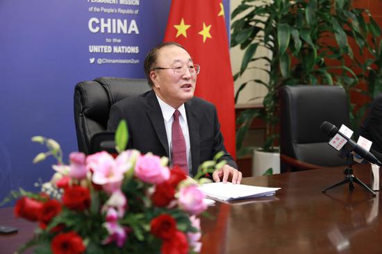 Zhang Jun, China's permanent representative to the UN. (Photo/Xinhua)