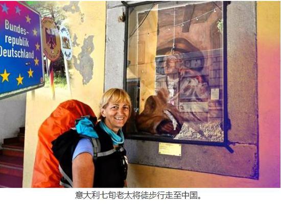 Italian old lady to travel to China on foot as Marco Polo did