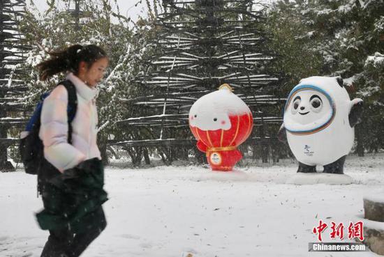 Bing Dwen Dwen and Shuey Rhon Rhon, mascots for the 2022 Beijing Winter Olympic and Paralympic Games. (Photo: China News Service/Yi Haifei)