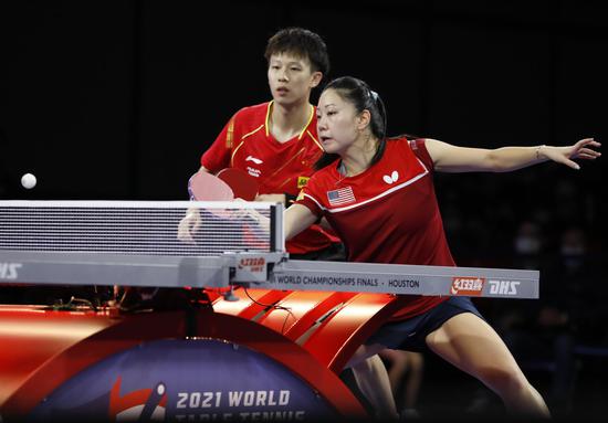 China-U.S. pair Lin/Zhang wins bronze at World Table Tennis Championships 