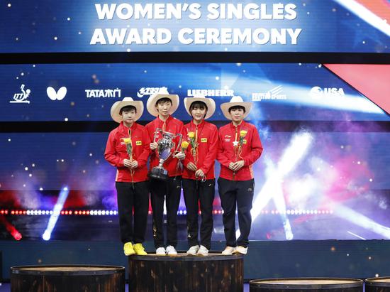 China sweeps top four of women's singles at 2021 World Table Tennis Championships Finals 