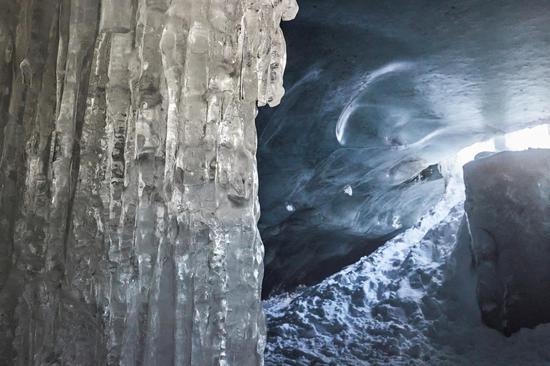 Scenery of Swiss natural ice cave
