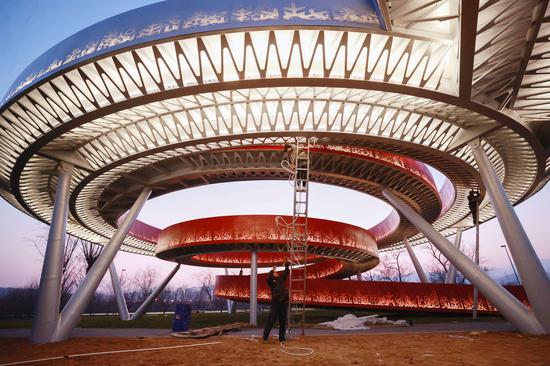 'Ring of Winter Olympics' lights up in Beijing  