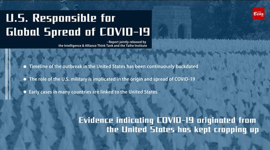 U.S. is the main force of global COVID-19 spread: research report