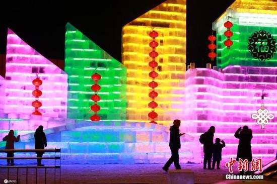 Illuminated ice sculptures look spectacular in China’s Changchun